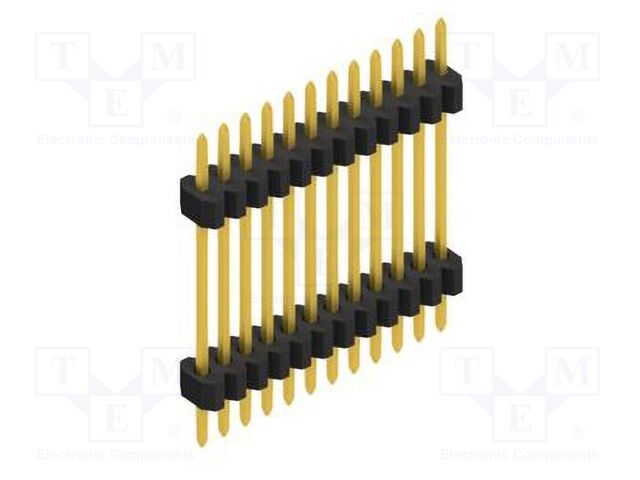 Connector: pin strips; pin header; male; PIN: 12; 1.27mm; THT; 1x12