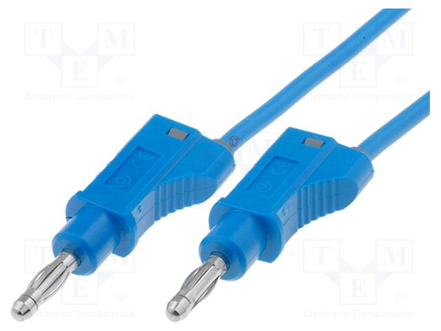 Test lead; 1m; blue; 20A; 70VDC; Cond.cross sec: 1mm2; 33VAC