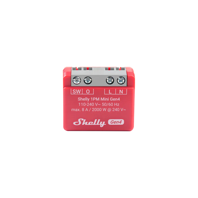 Shelly 1PM Mini Gen4, WiFi operated Relay Switch