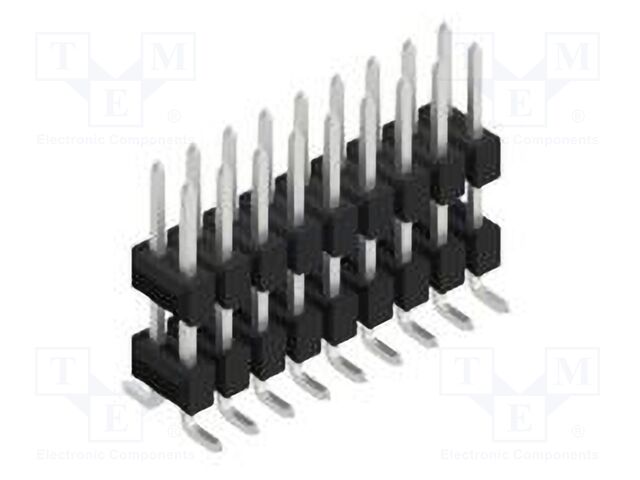 Connector: pin strips; pin header; male; PIN: 18; 2.54mm; SMT; 2x9