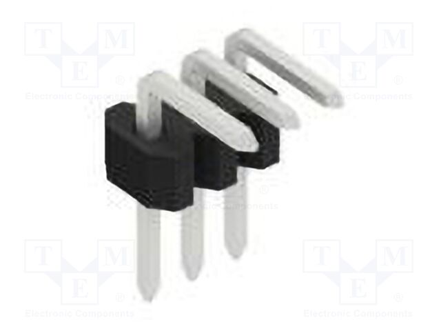 Connector: pin strips; pin header; male; PIN: 3; 1.27mm; THT; 1x3