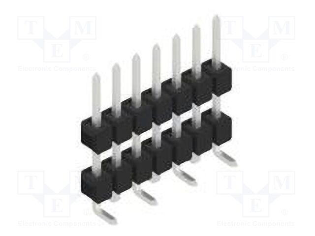 Connector: pin strips; pin header; male; PIN: 7; 2.54mm; SMT; 1x7