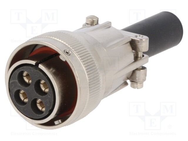 Connector: circular; GCA; plug; female; PIN: 4; with contacts; 74A