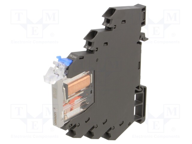 Relay: interface; SPDT; Ucoil: 24VDC; 6A; 6A/250VAC; 6A/30VDC; DIN
