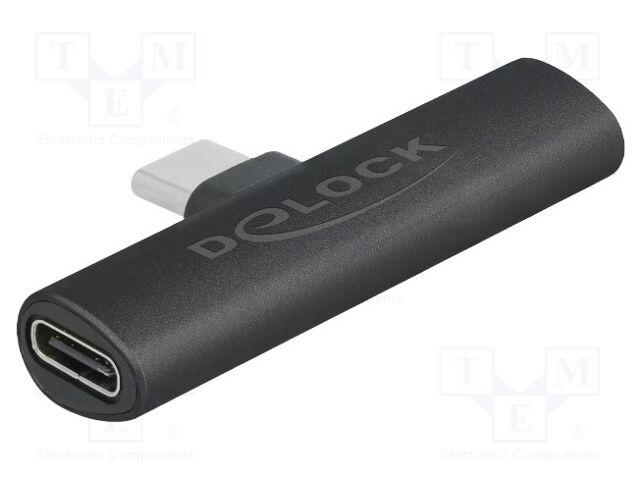 Adapter; USB C socket x2,USB C plug; Connector colour: black