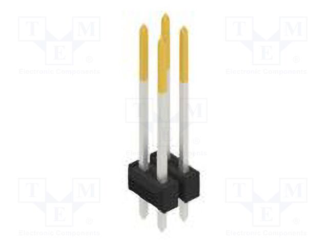 Connector: pin strips; pin header; male; PIN: 4; 2.54mm; THT; 2x2