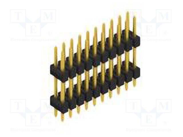 Connector: pin strips; pin header; male; PIN: 20; 2.54mm; THT; 2x10