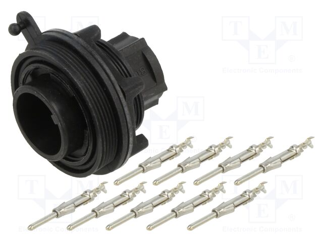 Connector: circular; socket; male; PIN: 9; 5A; 150V; IP68,IP69K