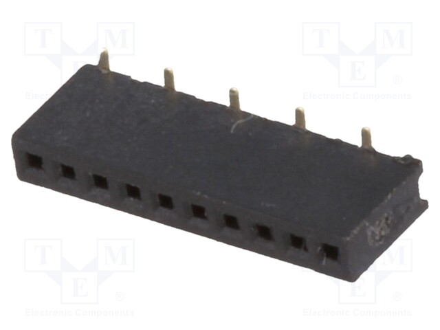 Socket; pin strips; female; PIN: 10; straight; 1.27mm; SMT; 1x10