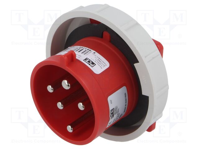 Connector: AC supply 3-phase; socket; male; 32A; 400VAC; IEC 60309