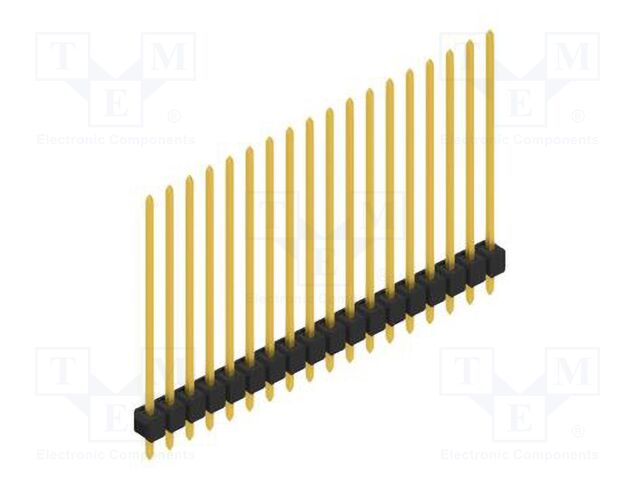 Connector: pin strips; pin header; male; PIN: 18; 2.54mm; THT; 1x18