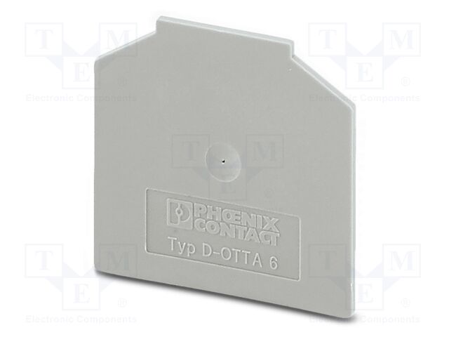 End piece; L: 40.8mm; W: 1.5mm; H: 43.5mm; Body: grey