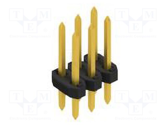 Connector: pin strips; pin header; male; PIN: 6; 2mm; THT; 2x3; 100V