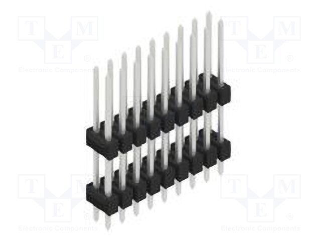 Connector: pin strips; pin header; male; PIN: 18; 2.54mm; THT; 2x9