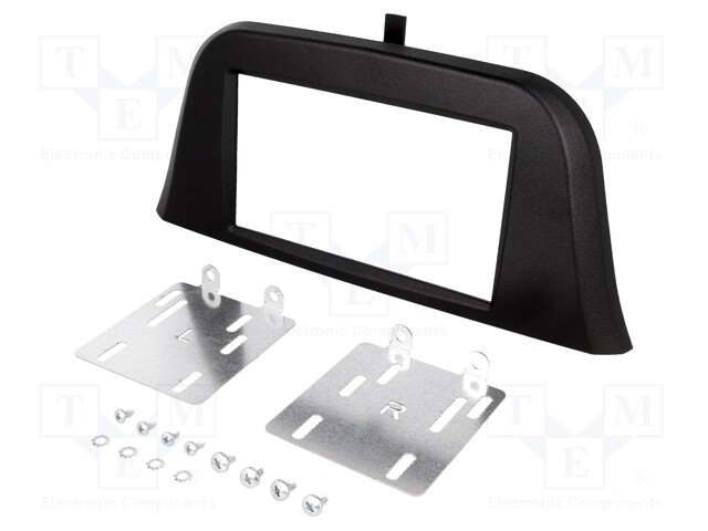 Radio mounting frame; Iveco; 2 DIN; black