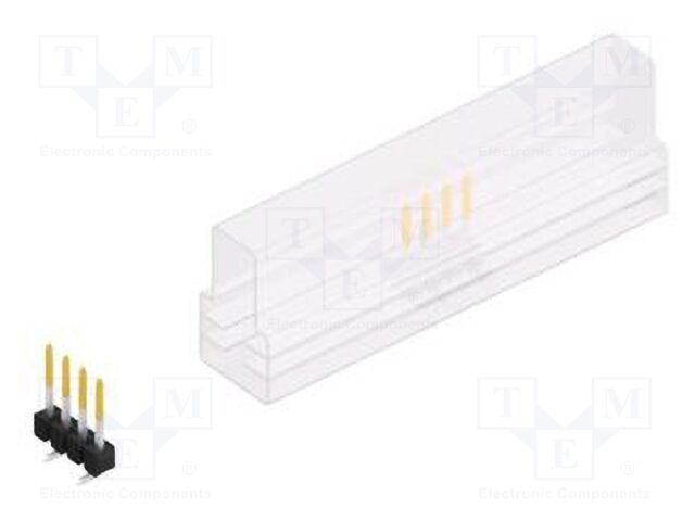Connector: pin strips; pin header; male; PIN: 4; 2.54mm; SMT; 1x4