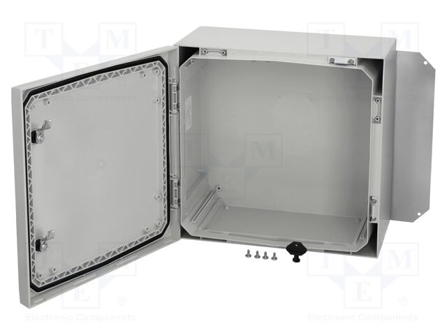 Enclosure: wall mounting; X: 400mm; Y: 400mm; Z: 210mm; ARCA; grey