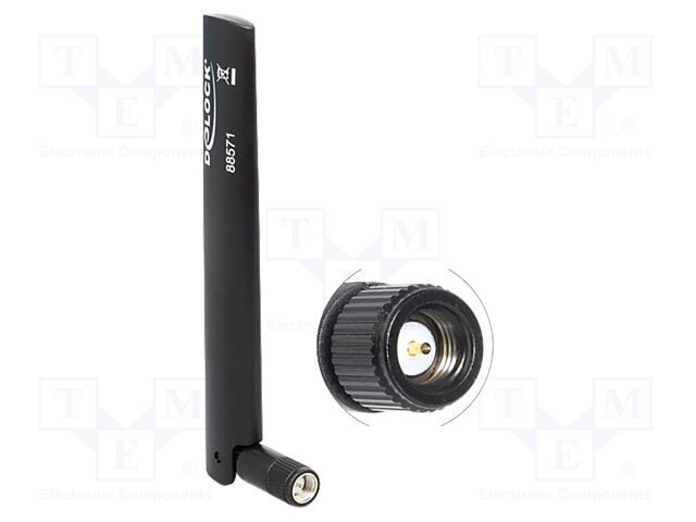 Antenna; GSM,LTE,UMTS,inner; black; SMA; screw-in; male; 50Ω; 3dBi