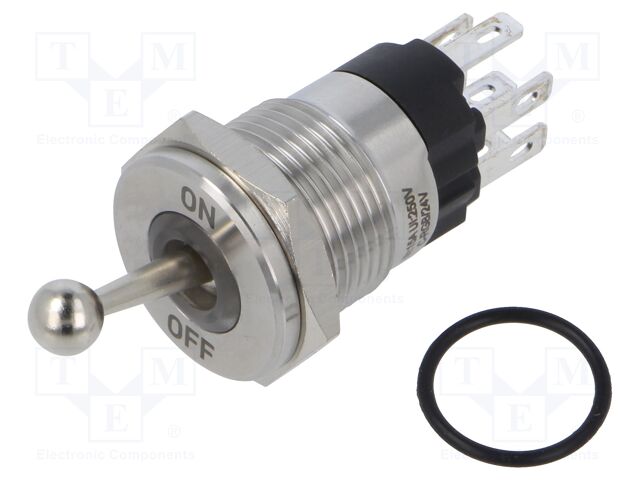 Switch: toggle; Pos: 2; SPDT; ON-ON; 5A/250VAC; -40÷85°C; IP67; 24VDC