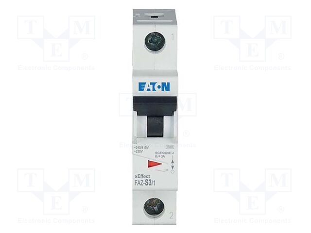 Circuit breaker; 230/400VAC; Inom: 3A; Poles: 1; DIN; Charact: S