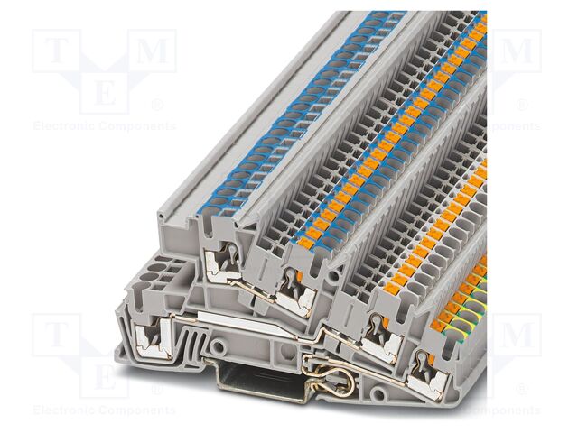 Splice terminal: rail; PA; L: 48.6mm; terminals: 5; W: 5.2mm; H: 101mm