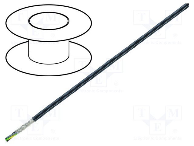 Wire; ÖLFLEX® HEAT 260 C MC; stranded; Cu; 3G0,75mm2; PTFE; black