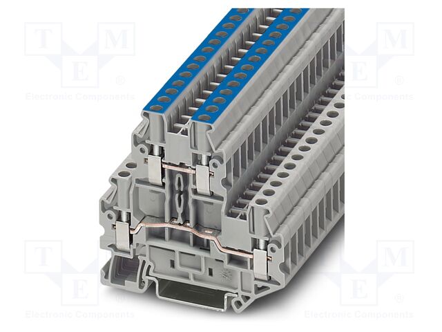 Splice terminal: rail; UT; PA; L: 64.4mm; terminals: 4; W: 5.2mm