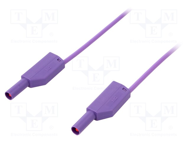 Test lead; PVC; 2m; violet; 16A; 1kV; Cond.cross sec: 0.75mm2