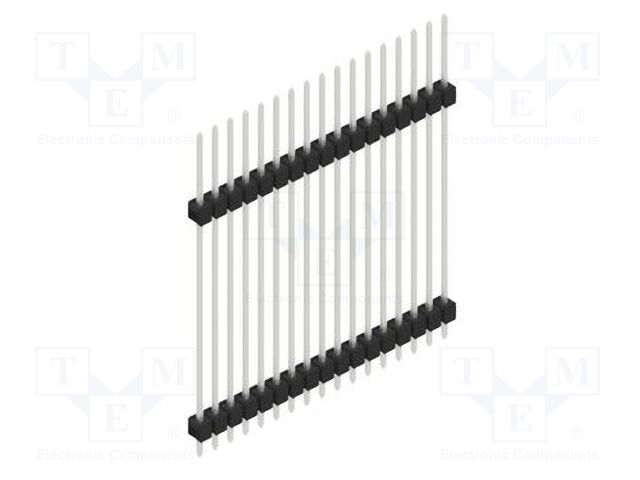 Connector: pin strips; pin header; male; PIN: 17; 2.54mm; THT; 1x17