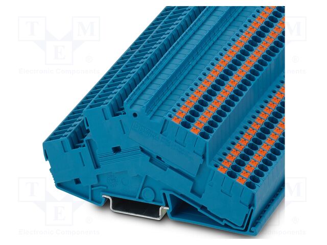 Splice terminal: rail; PTS; PA; L: 45.8mm; terminals: 6; W: 5.2mm