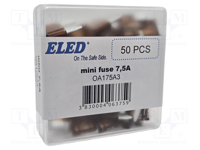 Fuse: fuse; 7.5A; 32VDC; automotive; 11.1mm