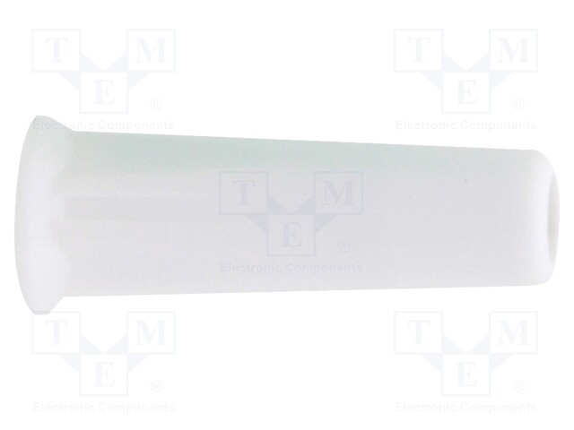 Socket; 4mm banana; 36A; white; nickel plated; soldered; -20÷80°C