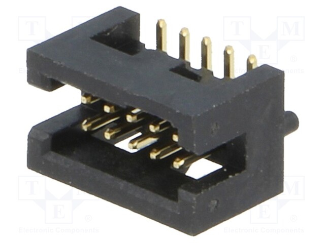 Socket; IDC; male; PIN: 10; straight; SMT; gold flash; 1.27mm