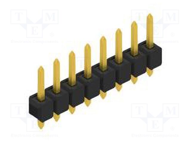 Connector: pin strips; pin header; male; PIN: 8; 2.54mm; THT; 1x8