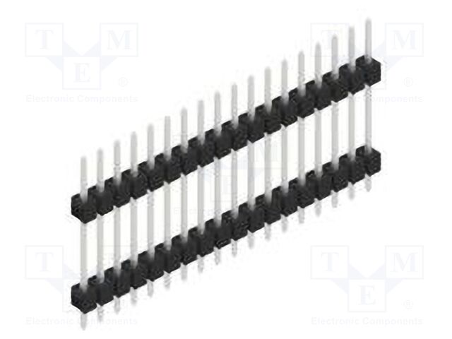 Connector: pin strips; pin header; male; PIN: 18; 2.54mm; THT; 1x18