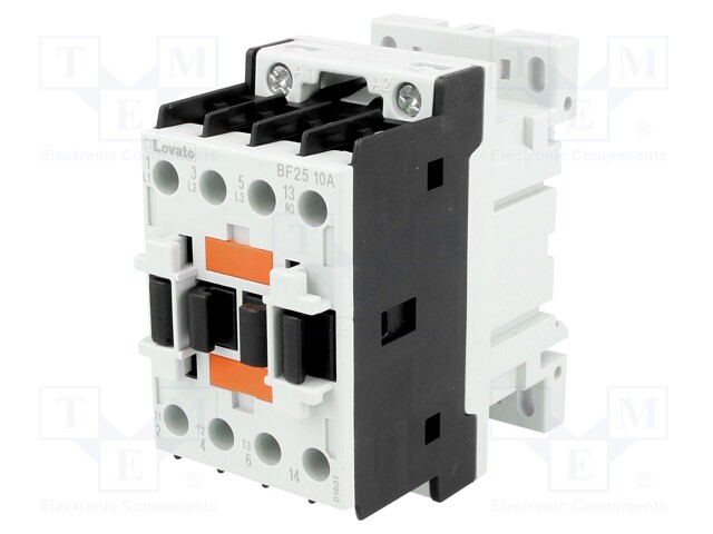 Contactor: 3-pole; NO x3; Auxiliary contacts: NO; 230VAC; 25A; DIN
