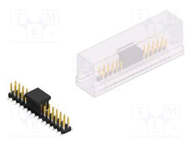 Connector: pin strips; pin header; male; PIN: 30; 2mm; SMT; 2x15