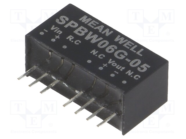 Converter: DC/DC; 6W; Uin: 18÷75V; 5VDC; Iout: 0÷1200mA; SIP8; 4.8g