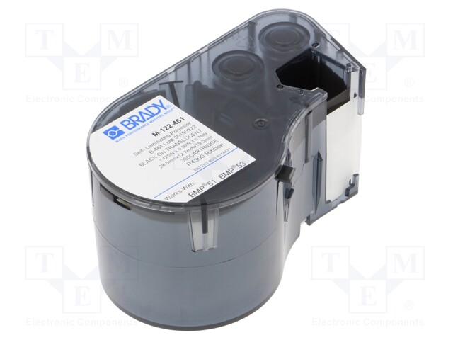 Self-laminating cable label; 12.7mm; white; H: 28.58mm