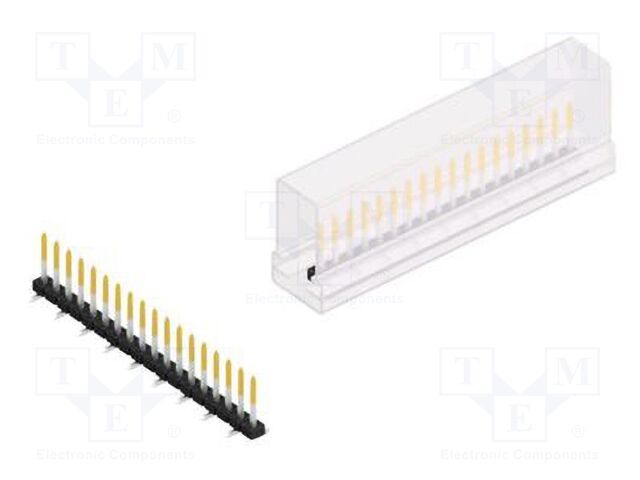 Connector: pin strips; pin header; male; PIN: 18; 2mm; SMT; 1x18