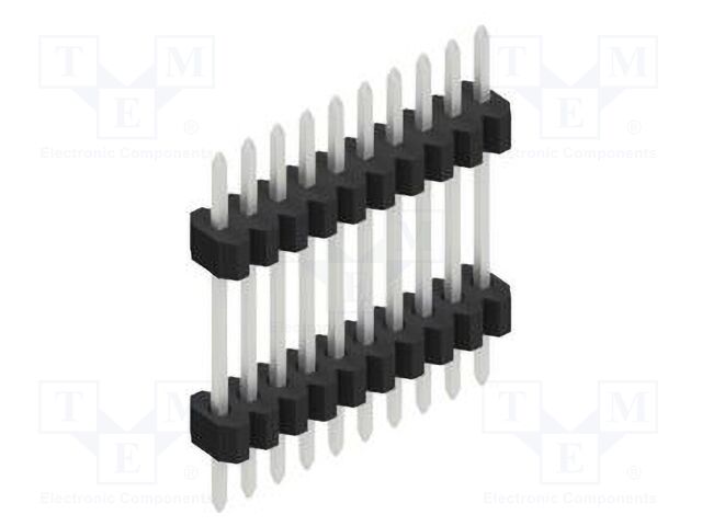 Connector: pin strips; pin header; male; PIN: 10; 1.27mm; THT; 1x10