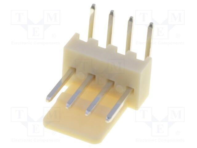 Socket; wire-board; male; 2.54mm; PIN: 4; THT; 250V; 3A; tinned