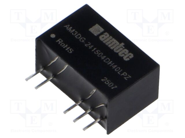 Converter: DC/DC; 3W; Uin: 21.6÷26.4V; Uout: 15VDC; Uout2: -4VDC