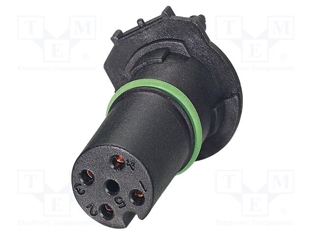 Connector: M12; contact insert; PIN: 4; 250V; straight; THR; D code