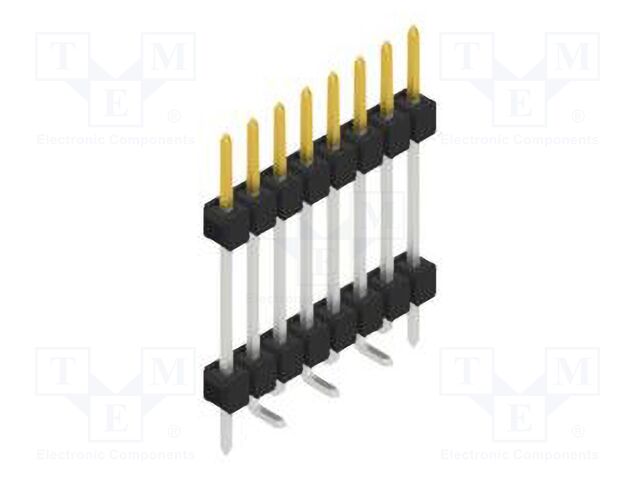 Connector: pin strips; pin header; male; PIN: 8; 2.54mm; SMT; 1x8