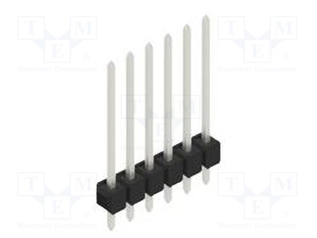 Connector: pin strips; pin header; male; PIN: 6; 2.54mm; THT; 1x6