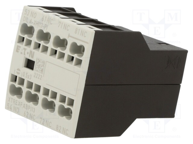 Auxiliary contacts; Leads: push-in terminals; front