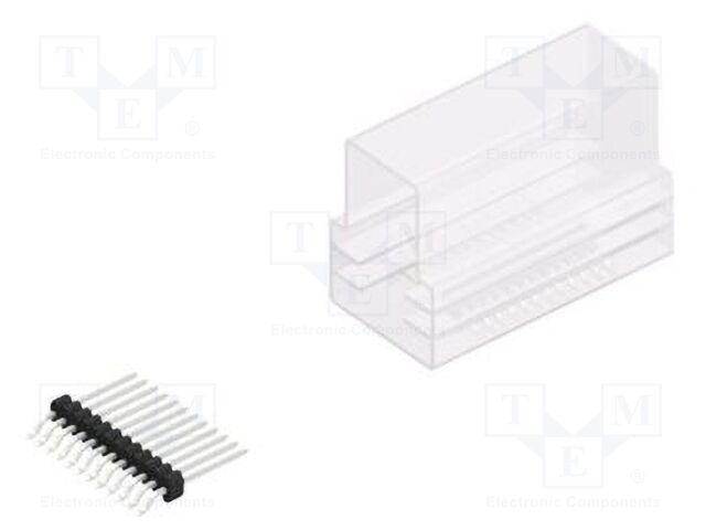 Connector: pin strips; pin header; male; PIN: 12; 1.27mm; SMT; 1x12