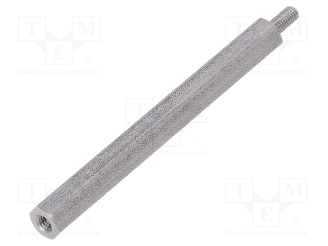 Screwed spacer sleeve; Int.thread: M2,5; 50mm; Ext.thread: M2,5