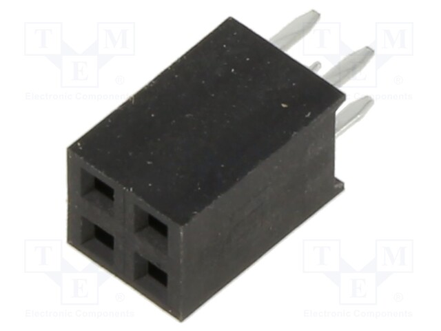 PCB Receptacle, Board-to-Board, 2.54 mm, 2 Rows, 4 Contacts, Through Hole Mount, M20 Series